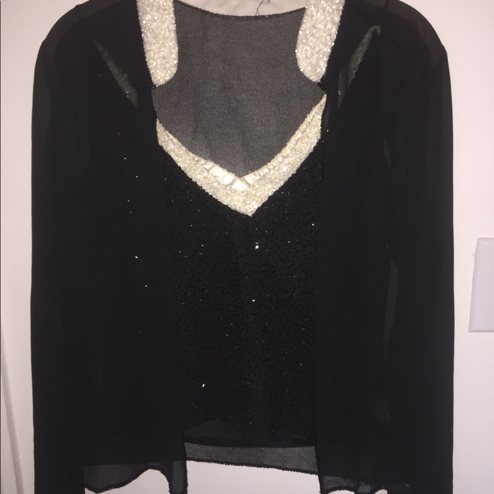 JKARA Beaded too with sheer cover